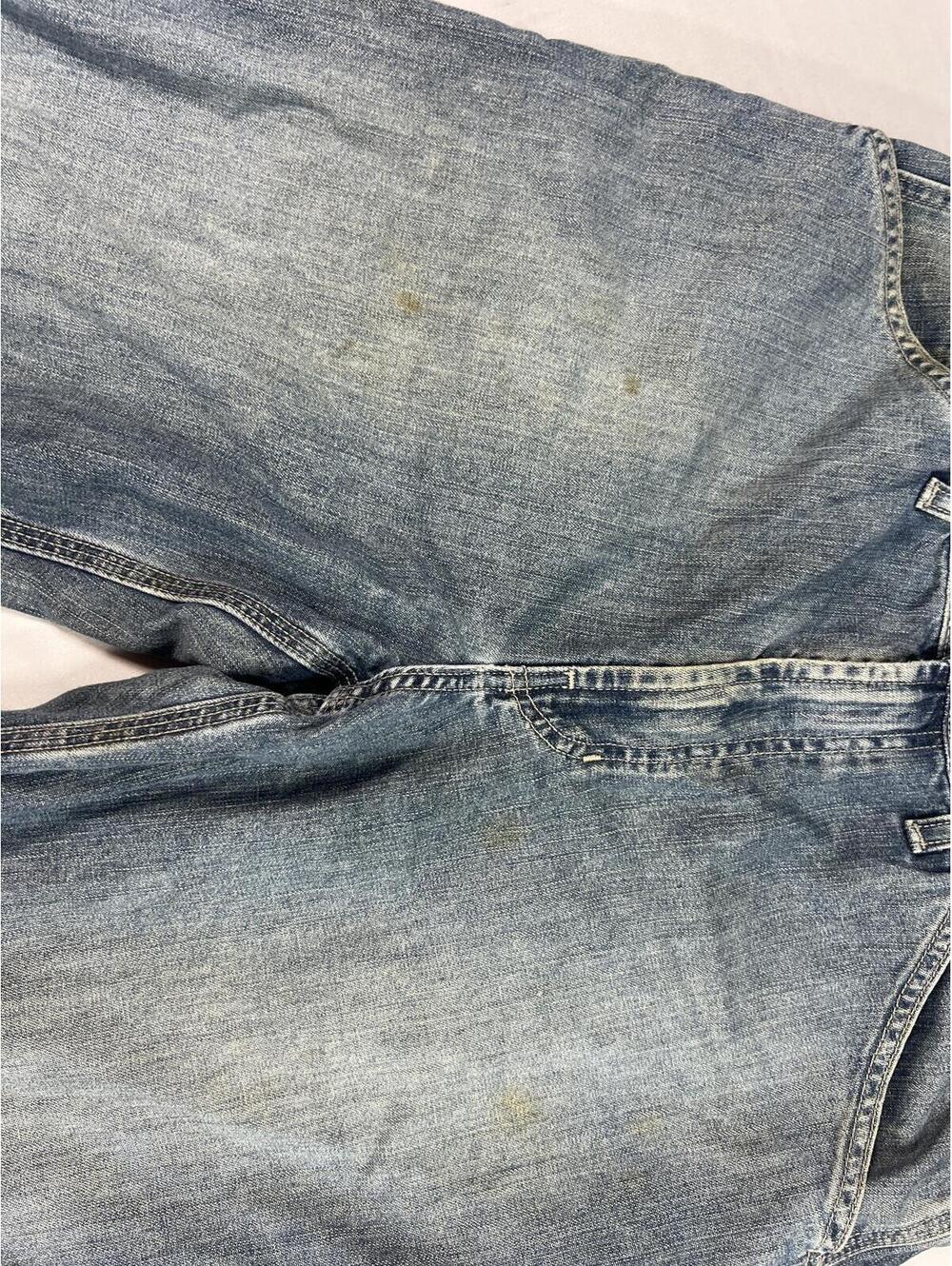 VTG BOHO 90’S GAP CARPENTER HEAVYWEIGHT LIGHT WASHER DENIM SIZE 33x34 100%Cotton - Picture 6 of 6